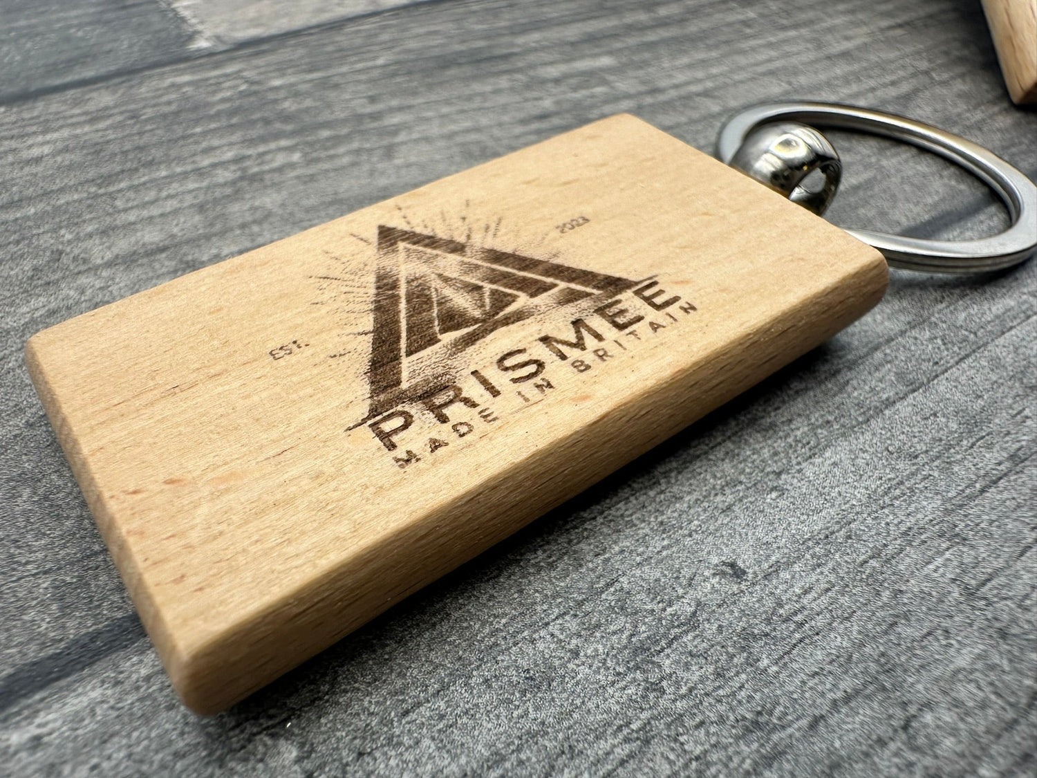 engraved steel keychain