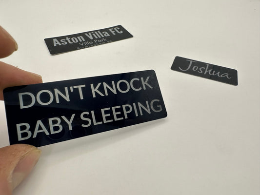 Custom Engraved Metal Plaque – Self Adhesive Label for Mailboxes, Machinery, Lockers or Equipment