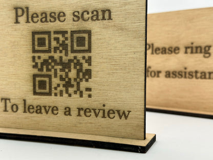 Custom Wooden Countertop Sign