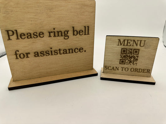 Custom Wooden Countertop Sign