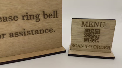 Custom Wooden Countertop Sign